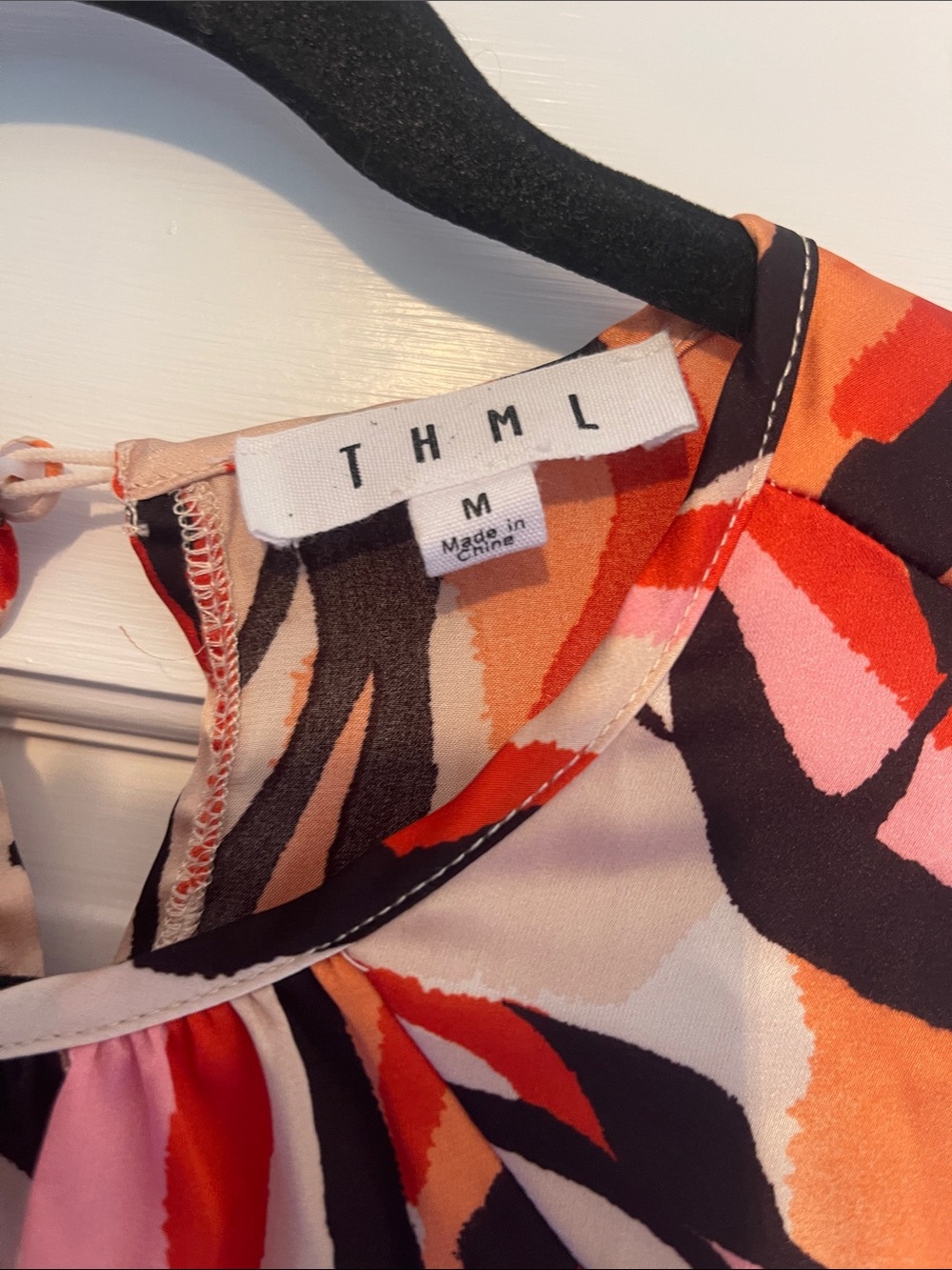 THML Multicolor Abstract Print Long-Sleeve Blouse - Picture 3 of 4